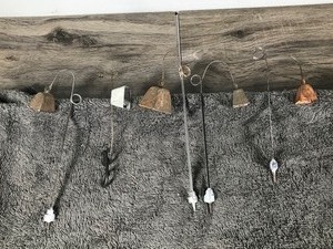 lot 301 image: Lot of 5 Vintage Bells for Fishing