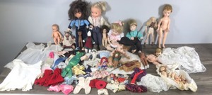 lot 312 image: Lot of Dolls - Accessories - Parts and More