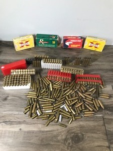 lot 361 image: Lot of Ammo Brass and Ammo Boxes
