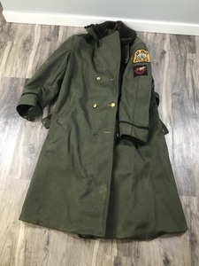 lot 374 image: Vintage St. Paul, Minnesota Police Wool Overcoat Winter Trench Coat