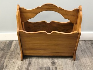 lot 377 image: Solid Wood Magazine Holder