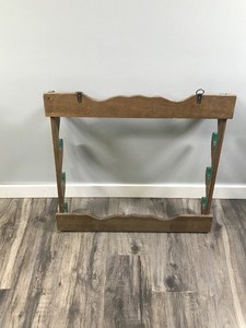 lot 378 image: Solid Wood Wall Hanging Gun Rack - Hold 4 Guns