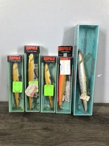 lot 392 image: Lot of 5 Rapala Fishing Lures in Original Boxes