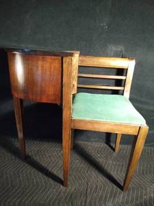 lot 195 image: Telephone table with attached chair