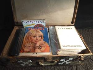 lot 180 image: Metal suitcase of Playboys and 1 more