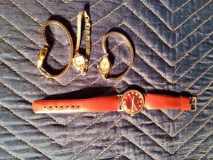 lot 160 image: 4 watches - 2 Caravelle and 1 Lady Elgen and 14K gold filled