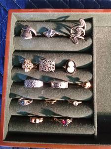 lot 154 image: Rings - some sterling