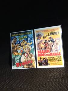 lot 94 image: 2 Movie posters of Harlem double feature and Harlem Rides the Range