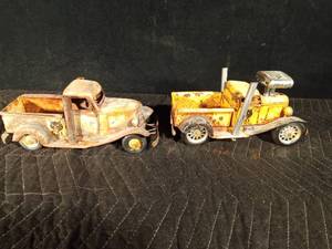 lot 46 image: 2 Vintage metal modified trucks
