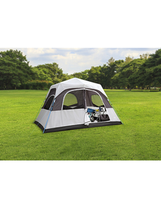 lot 131 image: Eusebio Fast Set Instant 13 x 9 2-Room Cabin Tent - Sleeps 8