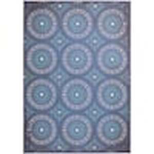 lot 100 image: StyleWell Quince NavyBlue 5 x 7 Medallion Vinyl Area Rug