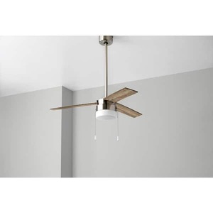 lot 31 image: Hampton Bay Montgomery II 44 in. Indoor Brushed Nickel Ceiling Fan with Light Kit