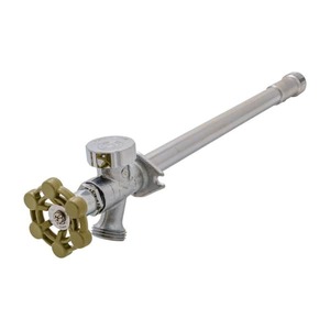 lot 110 image: (3) Everbilt 34 in. x 12 in. MHT x FIP 12 in. L Chrome-Plated Brass Anti-Siphon Frost Free Sillcock Valve