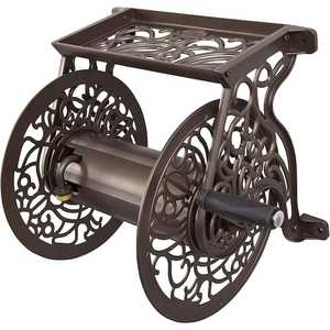 lot 114 image: Hampton Bay 125 ft. Aluminum Decorative Garden Hose Wall Mounted Reel