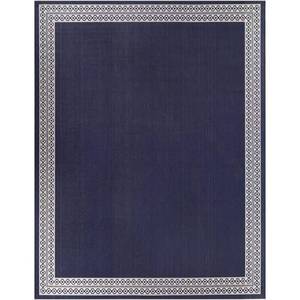 lot 143 image: Hampton Bay Navy 8 ft. x 10 ft. Diamond Border IndoorOutdoor Area Rug