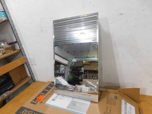 lot 40 image: Glacier Bay 16 in. W x 26 in. H Rectangular Wood Composite Medicine Cabinet with Mirror