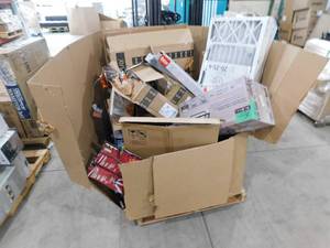 lot 150 image: Pallet Lot  Home Improvement Merchandise  For Parts or Repair
