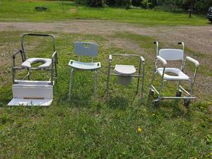 lot 41 image: Set of Medical Equipment Chairs including Shower and Commode Chairs