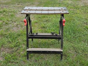 lot 42 image: Craftsman Portable Workbench with Adjustable Clamps