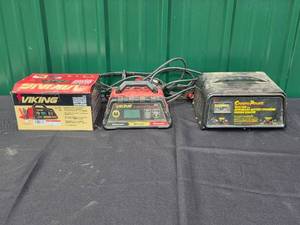 lot 43 image: Set of Automatic Battery Chargers - Viking and SportsPower