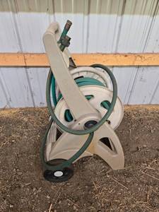 lot 81 image: Used Hose Reel Cart with Durable Swivel Handle