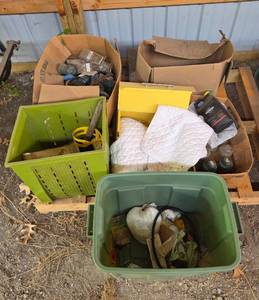 lot 106 image: Assorted Lot of Farm and Home Supplies including Tools and Equipment