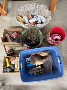 lot 141 image: Assorted Garage Items Including Tools and Hardware