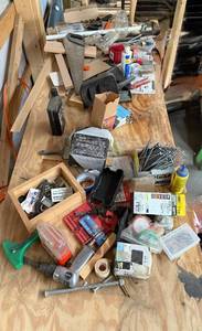 lot 142 image: Comprehensive Collection of Hand Tools, Hardware, and Maintenance Supplies