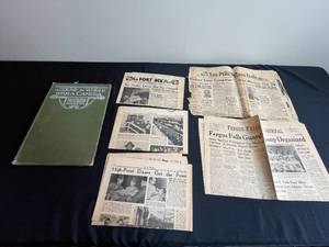 lot 196 image: 1919 Photographic Book & Collection of Vintage Newspapers