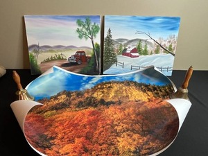 lot 217 image: Landscape Paintings and 1 Full-Color Poster (Bells Not Inc)