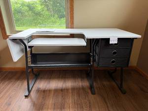 lot 232 image: Studio Designs Eclipse Hobby Sewing Center with Three Drawers