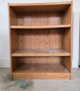 lot 312 image: Wooden Bookshelf with 3 Shelves