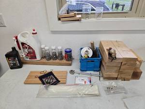 lot 332 image: Garage Workshop Supplies Bundle with Hardware - quantity contents unverified