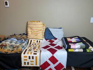 lot 365 image: Assorted Handmade Quilts and Blanket Collection