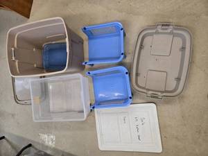 lot 386 image: Collection of Various Storage Bins and Lids