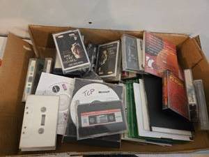 lot 412 image: Large Collection of VHS Tapes, CDs, and Cassette Tapes