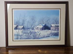 lot 42A image: Richard Plasschaert - Season end Whitetail Deer - Signed & Numbered Print