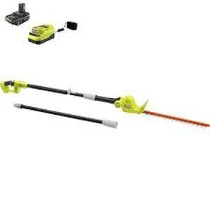 RYOBI ONE+ 18V 18 in. Cordless Battery Pole Hedge Trimmer with 2.0 Ah Battery and Charger   Customer Returns See Pictures