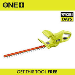 lot 4 image: RYOBI ONE 18V 18 in. Cordless Battery Hedge Trimmer (Tool Only)   Customer Returns See Pictures