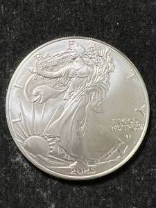 lot 03 image: 2025 AMERICAN SILVER EAGLE 1 TROY OZ .999 FINE SILVER