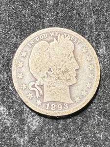 lot 09 image: 1893-O US BARBER QUARTER