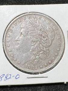 lot 24 image: 1882-O US MORGAN SILVER DOLLAR