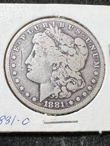 lot 37 image: 1881-O US MORGAN SILVER DOLLAR