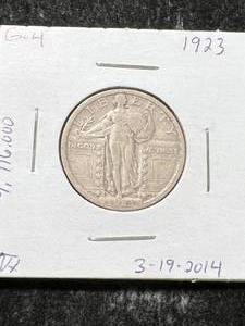 lot 39 image: 1923 US STANDING LIBERTY QUARTER