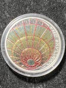 lot 44 image: 1 TROY OZ .999 FINE SILVER SKYLIGHT ROUND IN AIRTITE