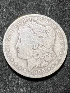lot 48 image: 1900-O US MORGAN SILVER DOLLAR