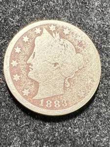 lot 55 image: 1883 NO CENTS US V NICKEL