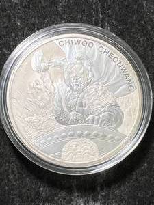 lot 58 image: 1 TROY OZ .999 FINE SILVER 2021 KOREA ROUND IN AIRTITE