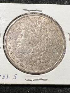 lot 78 image: 1881-S US MORGAN SILVER DOLLAR