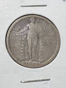 lot 94 image: 1918-S US STANDING LIBERTY QUARTER